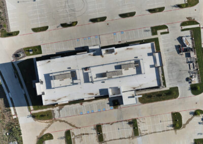 Aerial image of drone mapping (Orthomosaic) of a commercial building.